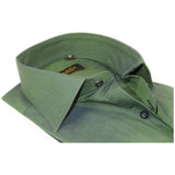 Men's Shirt Hankie CASILA Turkey Cotton Blend Long Sleeves 501770-23 Olive Green