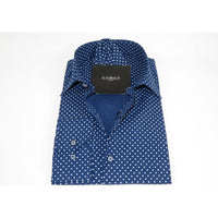 Men's Shirt Hankie CASILA Turkey Cotton Blend 501920-04 Navy Polka Dots