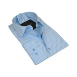 Men Shirt Hankie CASILA Turkey Cotton Blend 501920-06 Blue Polka Dots