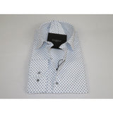 Mens Shirt Hankie CASILA Turkey Cotton Blend 501920-09 navy Polka Dots