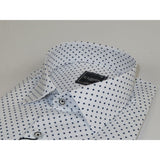 Mens Shirt Hankie CASILA Turkey Cotton Blend 501920-09 navy Polka Dots