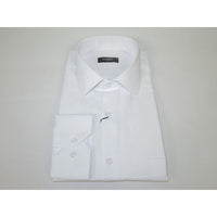 Men's Shirt By CASILA Turkey Cotton Blend Long Sleeves 501990-09 Solid White