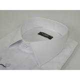 Men's Shirt By CASILA Turkey Cotton Blend Long Sleeves 501990-09 Solid White