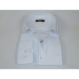 Men's Shirt By CASILA Turkey Cotton Blend Long Sleeves 501990-19 White Corded