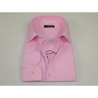 Men's Shirt By CASILA Turkey Cotton Blend Long Sleeves 502000-08 Solid Pink