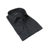 Men's Shirt By CASILA Turkey Cotton Blend Long Sleeves 502000-02 Black