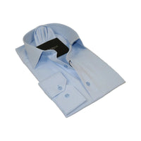 Men's Shirt, Hankie CASILA Turkey Cotton Blend 502020-10 Blue Herringbone