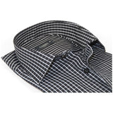 Men's Shirt By CASILA Turkey Cotton Blend Long Sleeves 502050-01 Black Checker