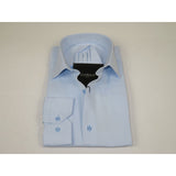 Men's Shirt, Hankie CASILA Turkey Cotton Blend Long Sleeves 502050-08 Blue Pique