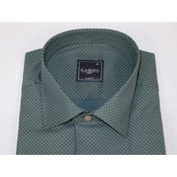 Men Shirt Hankie CASILA Turkey Cotton Blend Long Sleeves 502100-02 Olive Dots