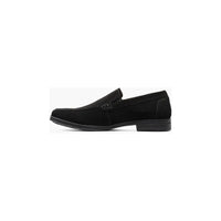 Men's Stacy Adams Pelton Moc Toe Slip On Work Shoes Black Suede 25601-008