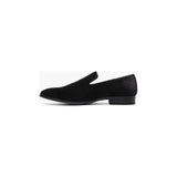 Stacy Adams Savion Plain Toe Velour Slip On Party Shoes Black 25613-001