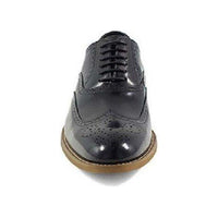 Stacy Adams Men's Dunbar Antiqued Leather Black Wingtip Oxford 25064-001