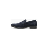 Men's Stacy Adams Pelton Moc Toe Slip On Work Shoes Navy Suede 25601-415