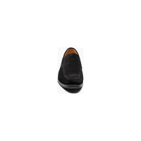 Men's Stacy Adams Pelton Moc Toe Slip On Work Shoes Black Suede 25601-008