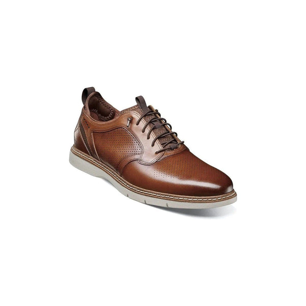 Stacy Adams Sync Plain Toe Elastic Lace Up Sneaker Leather Cognac 25662-221