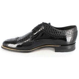 Stacy Adams Mens Black Shoes Dayton Wingtip Shiny Leather Tuxedo 00605-01