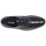 Stacy Adams Men's Dunbar Antiqued Leather Black Wingtip Oxford 25064-001