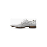 Stacy Adams Turano Bike Toe Oxford Croc Print Shoes White 25576-100