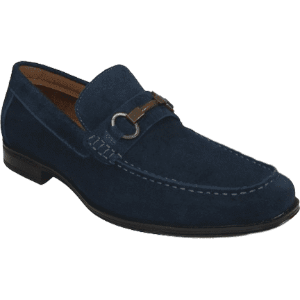 Men's Shoes Steve Madden Soft Suede Leather upper Slip on GADDIS Navy Blue