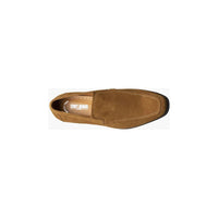 Men's Stacy Adams Pelton Moc Toe Slip On Work Shoes Tan Suede 25601-244