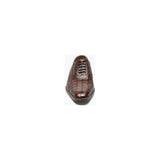 Stacy Adams Riccardi Plain Toe Oxford Shoes Animal Print Cognac 25575-221