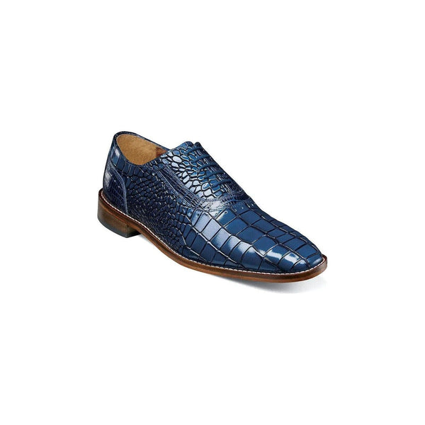 Stacy Adams Riccardi Plain Toe Oxford Shoes Animal Print Blue 25575-400