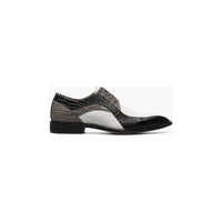 Stacy Adams Turano Bike Toe Oxford Croc Print Shoes Black Multi 25576-910