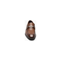 Stacy Adams Kaylor Moc Toe Bit Slip On Leather Dress Shoes Cognac 25572-221