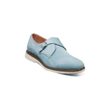 Men's Stacy Adams Taylen Plain Toe Monk Strap Casual Shoes Light Blue 25589-459