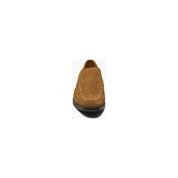 Men's Stacy Adams Pelton Moc Toe Slip On Work Shoes Tan Suede 25601-244