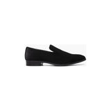 Stacy Adams Savion Plain Toe Velour Slip On Party Shoes Black 25613-001