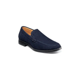 Men's Stacy Adams Pelton Moc Toe Slip On Work Shoes Navy Suede 25601-415