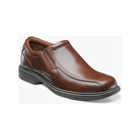 Nunn Bush Bleeker Street Bike Toe Slip On Comfortable Shoes Cognac 84357-221