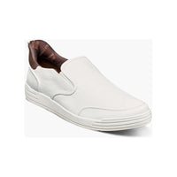 Nunn Bush KORE City Walk EZ Moc Toe Slip-On Shoes White 85118-100