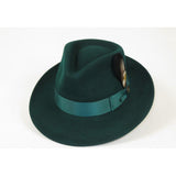 Bruno Capelo Hat Australian Wool Fedora Teardrop Crushable Bel Air BL598 H.Green