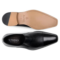 Belvedere Men's Shoes Italian Soft Deerskin ANDREO Black