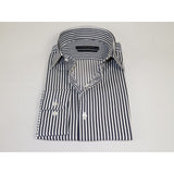 Men's Dress Shirt ENZO PARK Turkey 100% Cotton Breathable Enzo10 Black Stripe