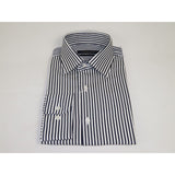 Men's Dress Shirt ENZO PARK Turkey 100% Cotton Breathable Enzo10 Black Stripe