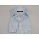 Men's Shirt ENZO PARK Turkey Soft Cotton Wrinkle Resistant Enzo6 Blue Stripe