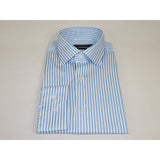 Men's Shirt ENZO PARK Turkey Soft Cotton Wrinkle Resistant Enzo9 Blue Stripe