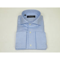 Men's Shirt FAMOZO Turkey 100% Cotton Cut-away Collar French Cuffs FA2 Blue