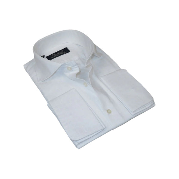 Men's Shirt FAMOZO Turkey 100% Cotton Cut-away Collar French Cuffs FA4 White