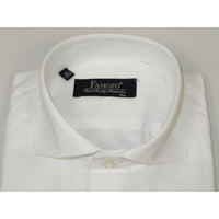 Men's Shirt FAMOZO Turkey 100% Cotton Cut-away Collar French Cuffs FA4 White