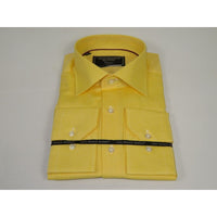 Men's Dress Shirt GIAN FRANCO RUFFINI Turkey 100% Cotton GFR-2 Yellow