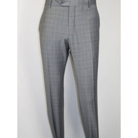 Men Suit BERLUSCONI Turkey Italian Wool 180's Glenn Plaid K230-12 Gray Blue