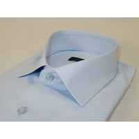 Men's Dress Shirt MARCUZZI Turkey 100% Soft Cotton French Cuffs Marc2 Blue