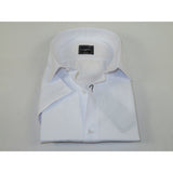 Men's Shirt CASILA Turkey Cotton Blend Short Sleeves 502020-05 White Textured