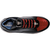 Belvedere Flash Sneaker Genuine Ostrich and Soft Italian Calf Black Red E01 - J.Valintin Men's Wear Legend - E01 black red Flash_10