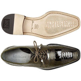 Belvedere Mens Shoes Batta Olive Genuine Ostrich Lace Up 14006 - J.Valintin Men's Wear Legend - Batta Olive 14006_9